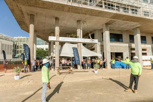 60 Nexus Way is officially “topped out”