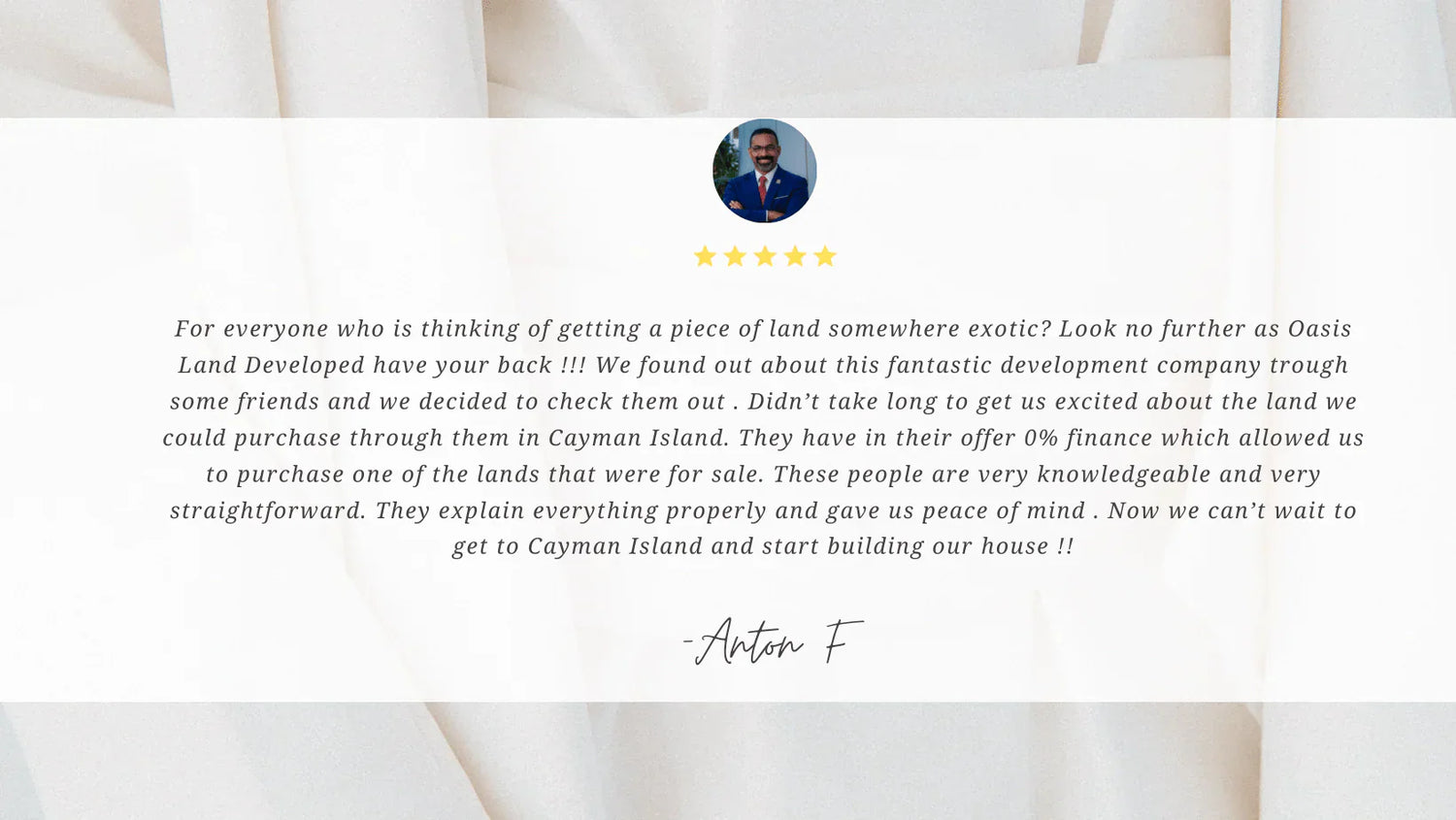 Oasis Land Development- A Five-star company!