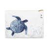 Sea Turtle Accessory Pouch — Coastal Watercolor Toiletry Bag