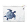 Sea Turtle Accessory Pouch — Coastal Watercolor Toiletry Bag