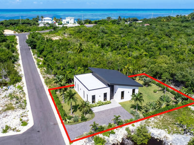 3D rendered home concept on P10 Rum Retreat land lot in Cayman Islands with ocean views
