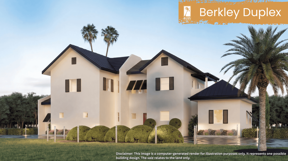Render of our architectural drawing for the Berkley Duplex. 