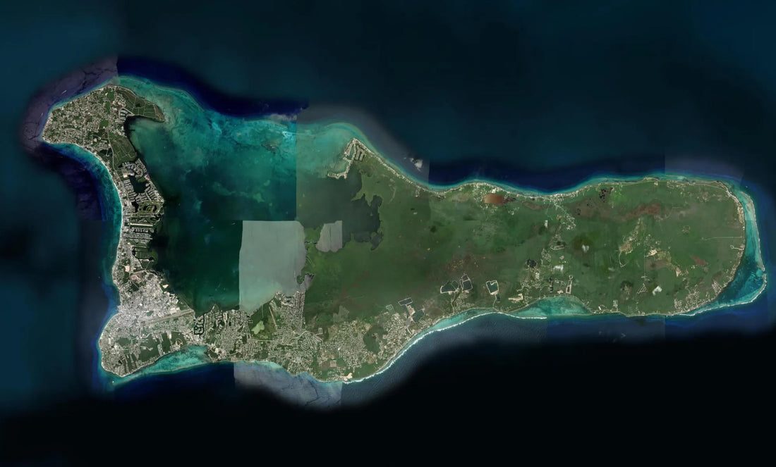 Satellite view of Grand Cayman, with this listing’s location marked